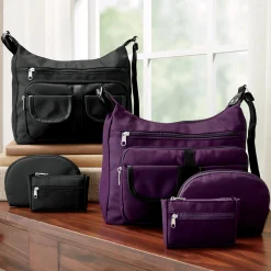 3-Piece Multi-Pocket Satchel Set