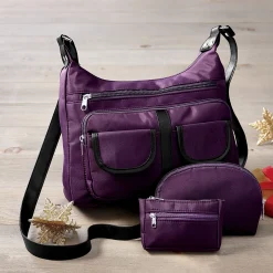 3-Piece Multi-Pocket Satchel Set