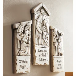 3-Piece Nativity Wall Plaque Set