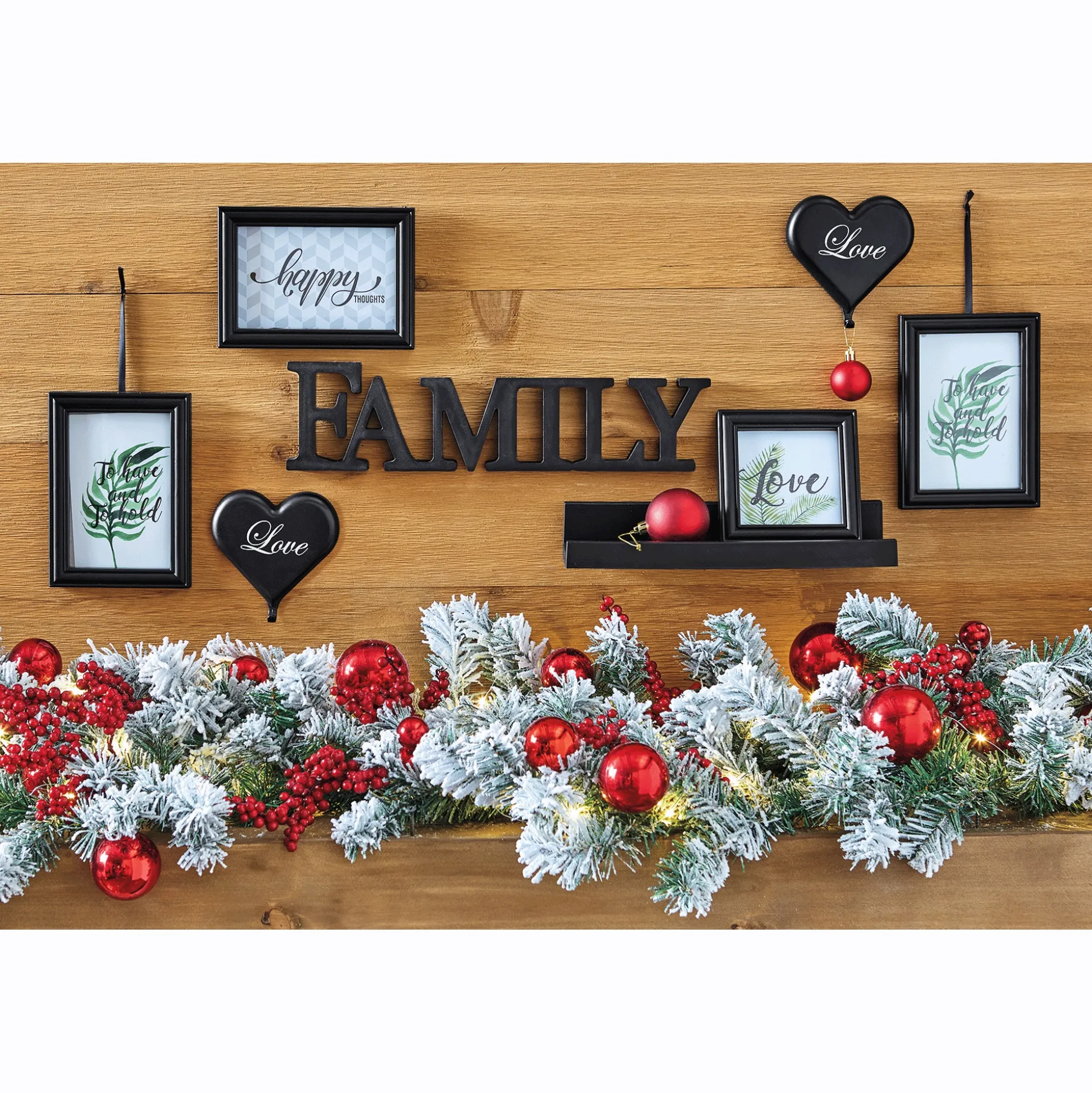 6-Piece Photo Frame and Shelf Gallery Set
