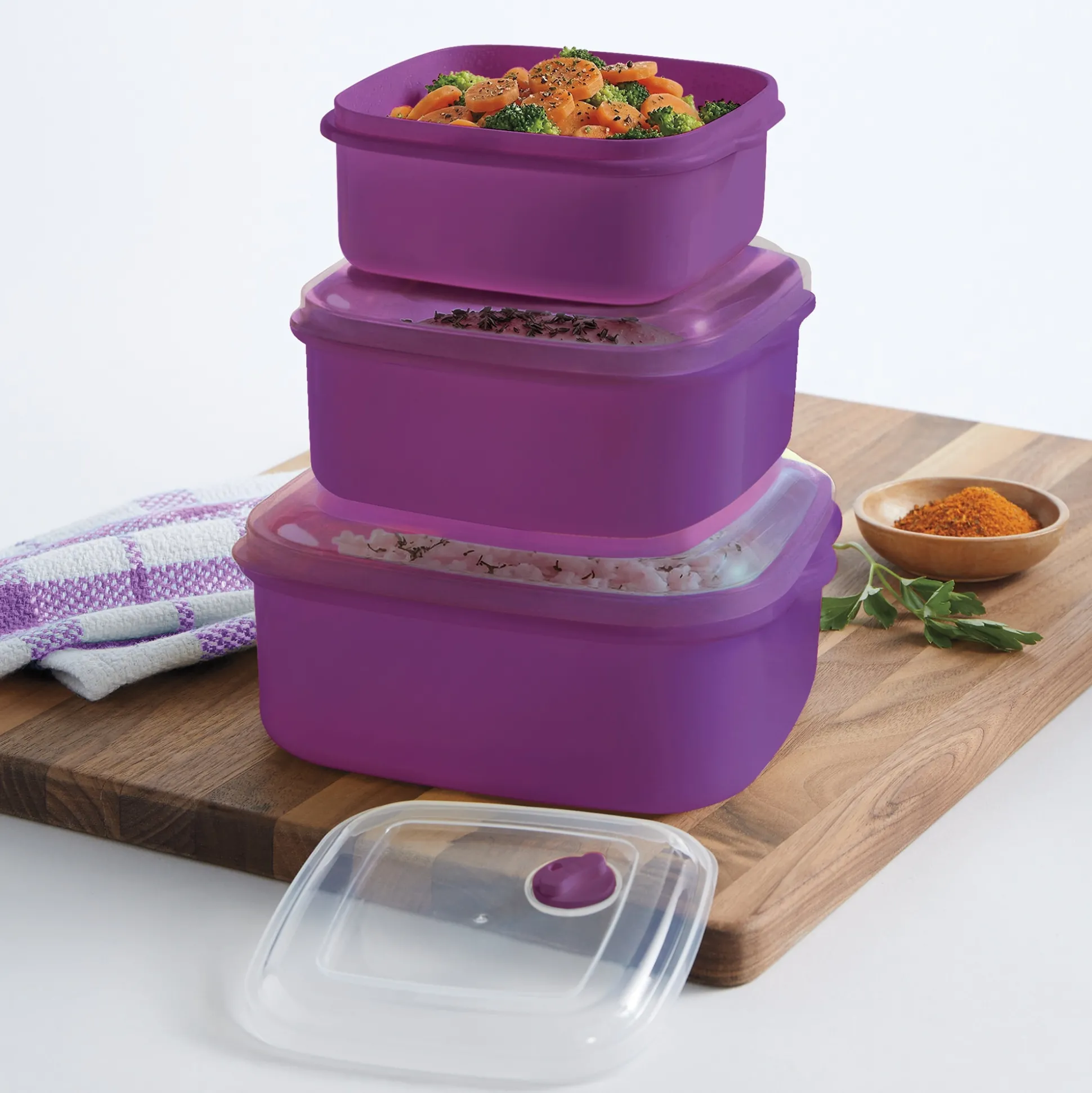 6-Piece Plastic BPA-Free Food Storage Set
