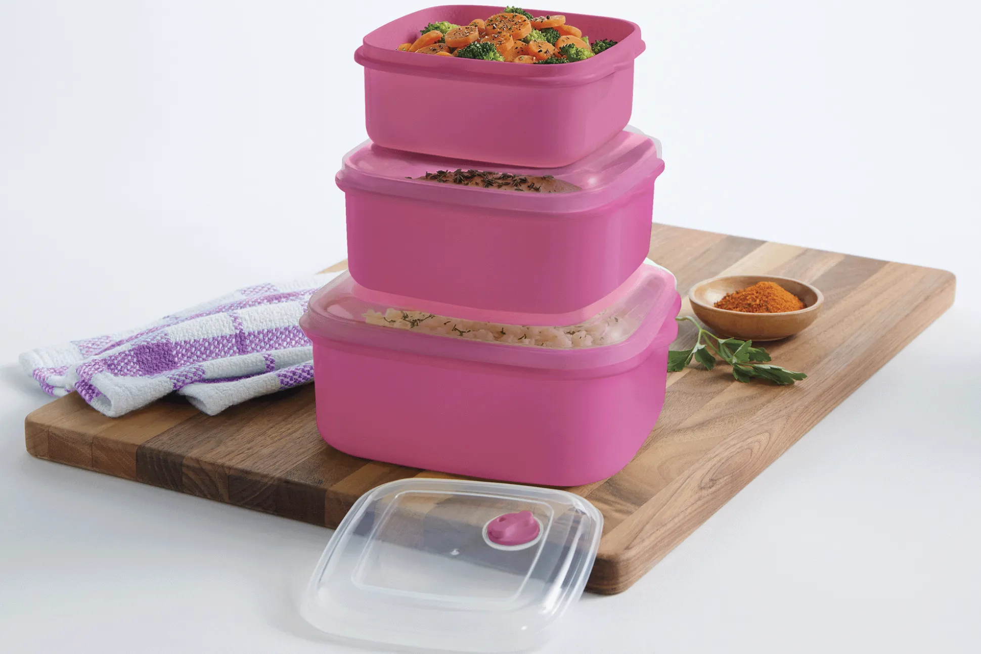 6-Piece Plastic BPA-Free Food Storage Set