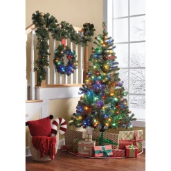 3-Piece Prelit Tree, Wreath and Garland Set