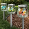 3-Piece Solar Lights with Butterfly Set