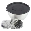 6-Piece Stainless Steel Bowl & Grater Set
