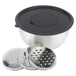 6-Piece Stainless Steel Bowl & Grater Set