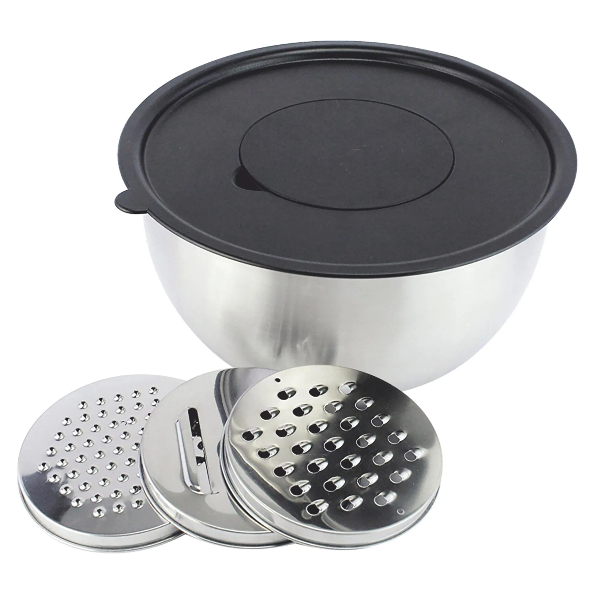 6-Piece Stainless Steel Bowl & Grater Set