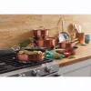 10-Piece Stainless Steel Copper-Look Cookware Set
