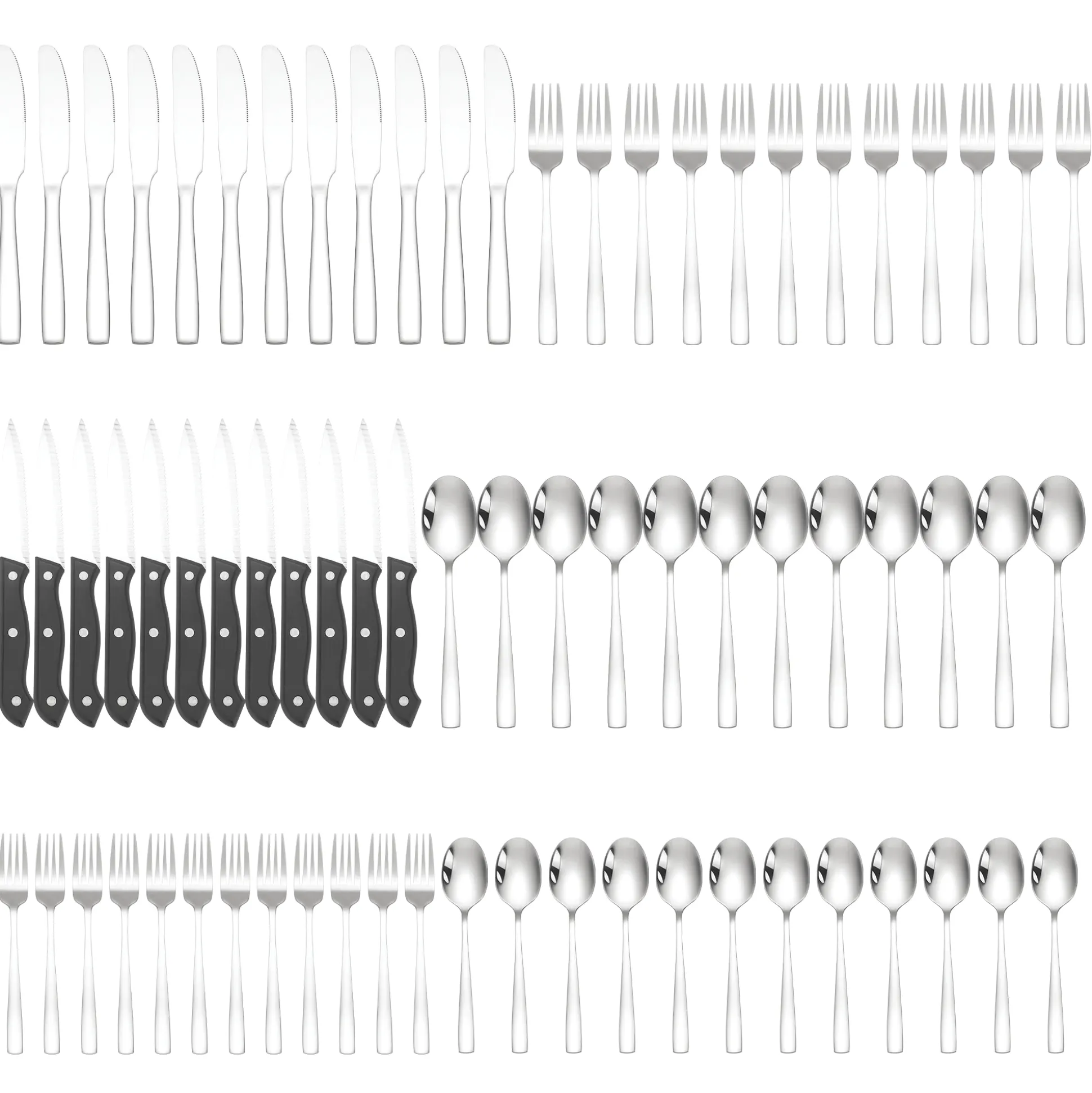 72-Piece Stainless Steel Cutlery Set