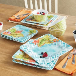 12-Piece Tropics Dinnerware Set