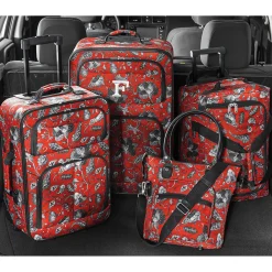 4-Piece Vintage Floral Soft-Side Luggage Set