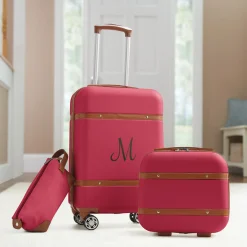 3-Piece Vintage Hardside Luggage Set
