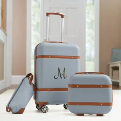 3-Piece Vintage Hardside Luggage Set