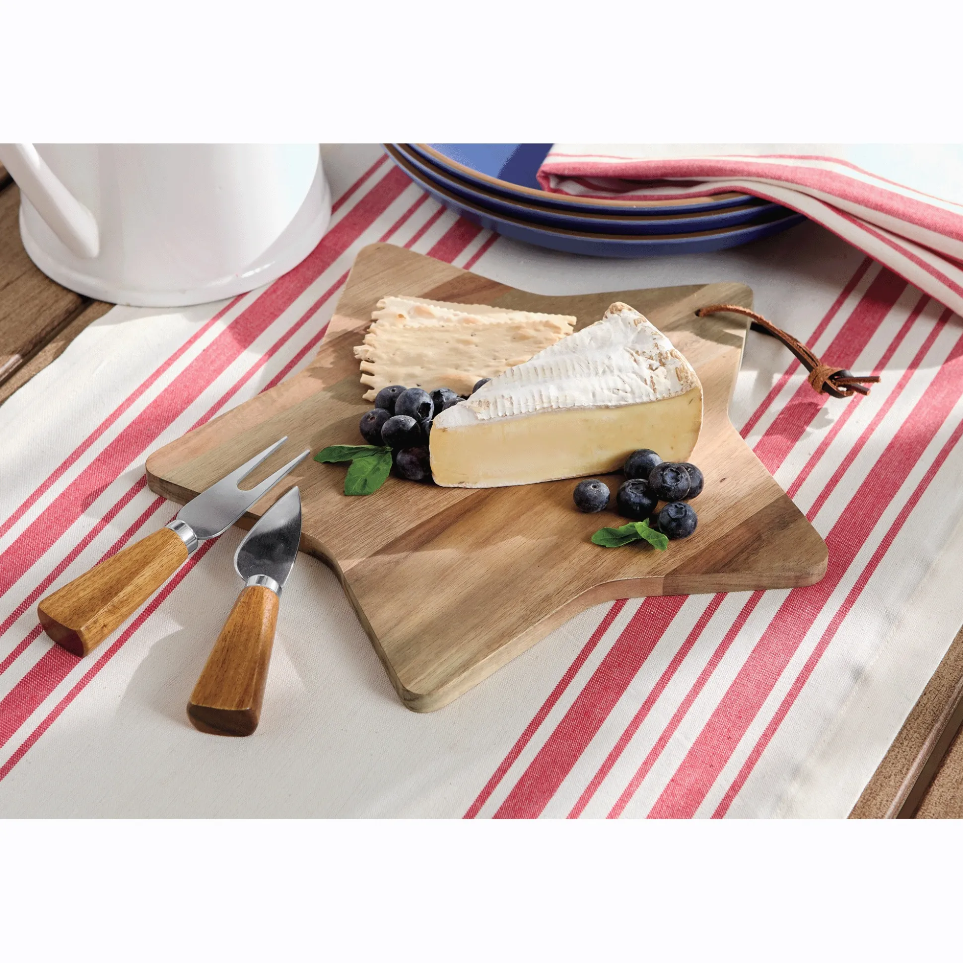 3-Piece Wooden Star-Shaped Cheese Board Set