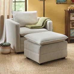 Pillow-Top Chair and Ottoman