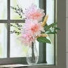 Pink Dahlia Arrangement in Glass Vase