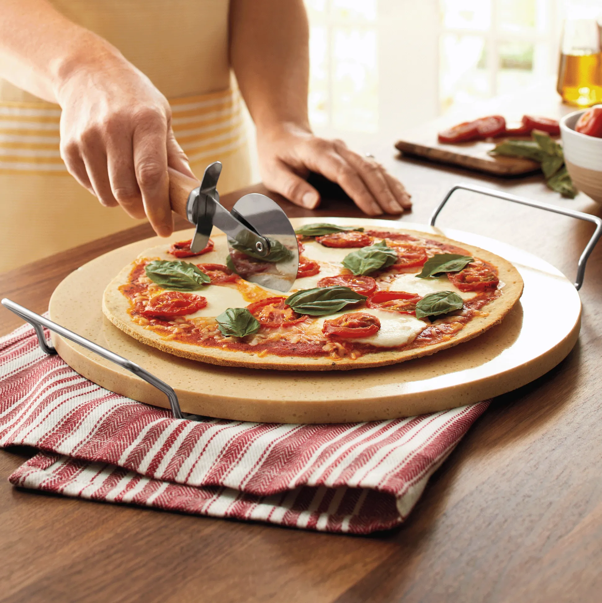 Pizza Stone & Cutter Set