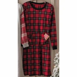 Plaid Nightgown with Kangaroo Pocket