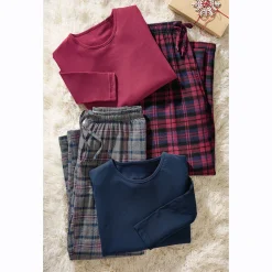 Plaid 4-Piece PJ Set