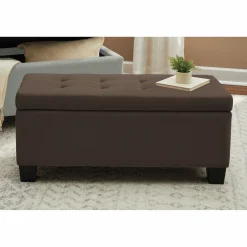 Plush Storage Ottoman