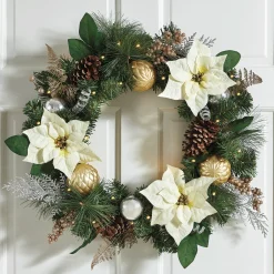 Poinsettia Christmas Wreath