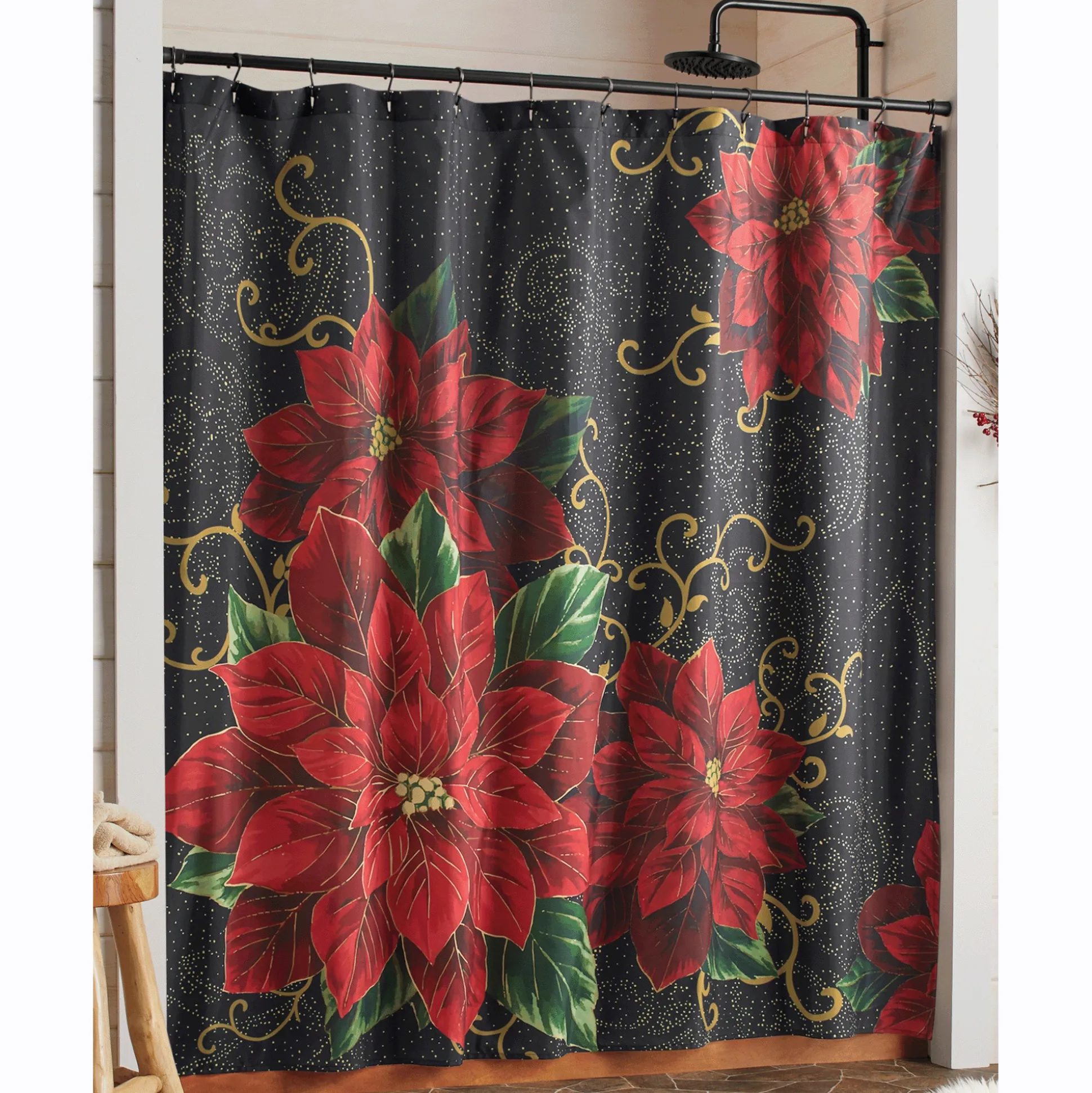 Poinsettia Shower Curtain