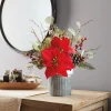 Poinsettia Wall or Table Galvanized Bucket