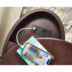 Powered Oval End Table