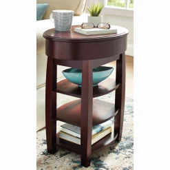 Powered Oval End Table