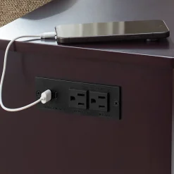 Powered Side Table with Cupholders