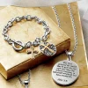 Prayer Charm Two-Tone Jewelry