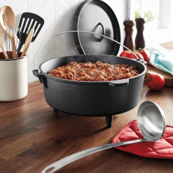 Preseasoned Cast Iron 6-quart Covered Dutch Oven