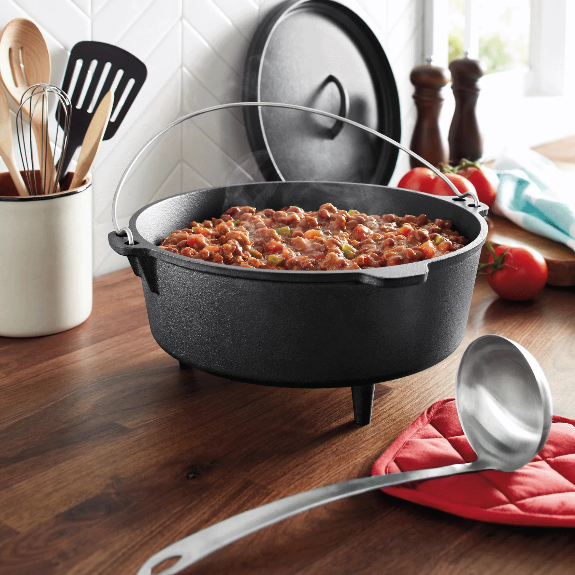 Preseasoned Cast Iron 6-quart Covered Dutch Oven