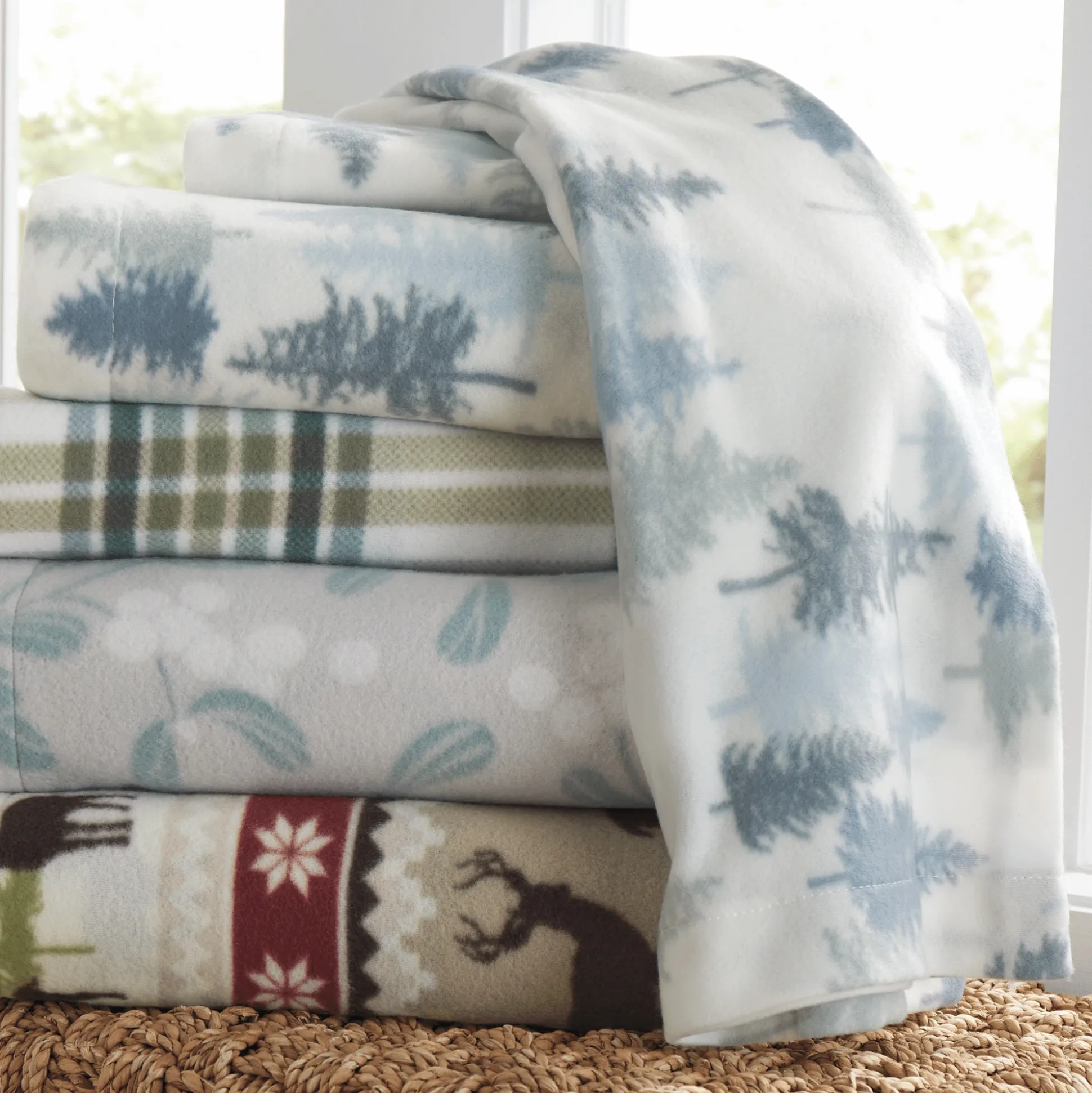 Printed Fleece Sheet Set