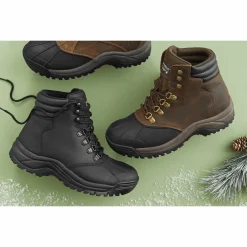 Propet Menís Blizzard Waterproof Mid-Lace Genuine Leather Boot