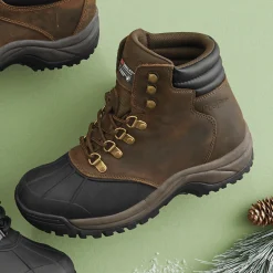 Propet Menís Blizzard Waterproof Mid-Lace Genuine Leather Boot