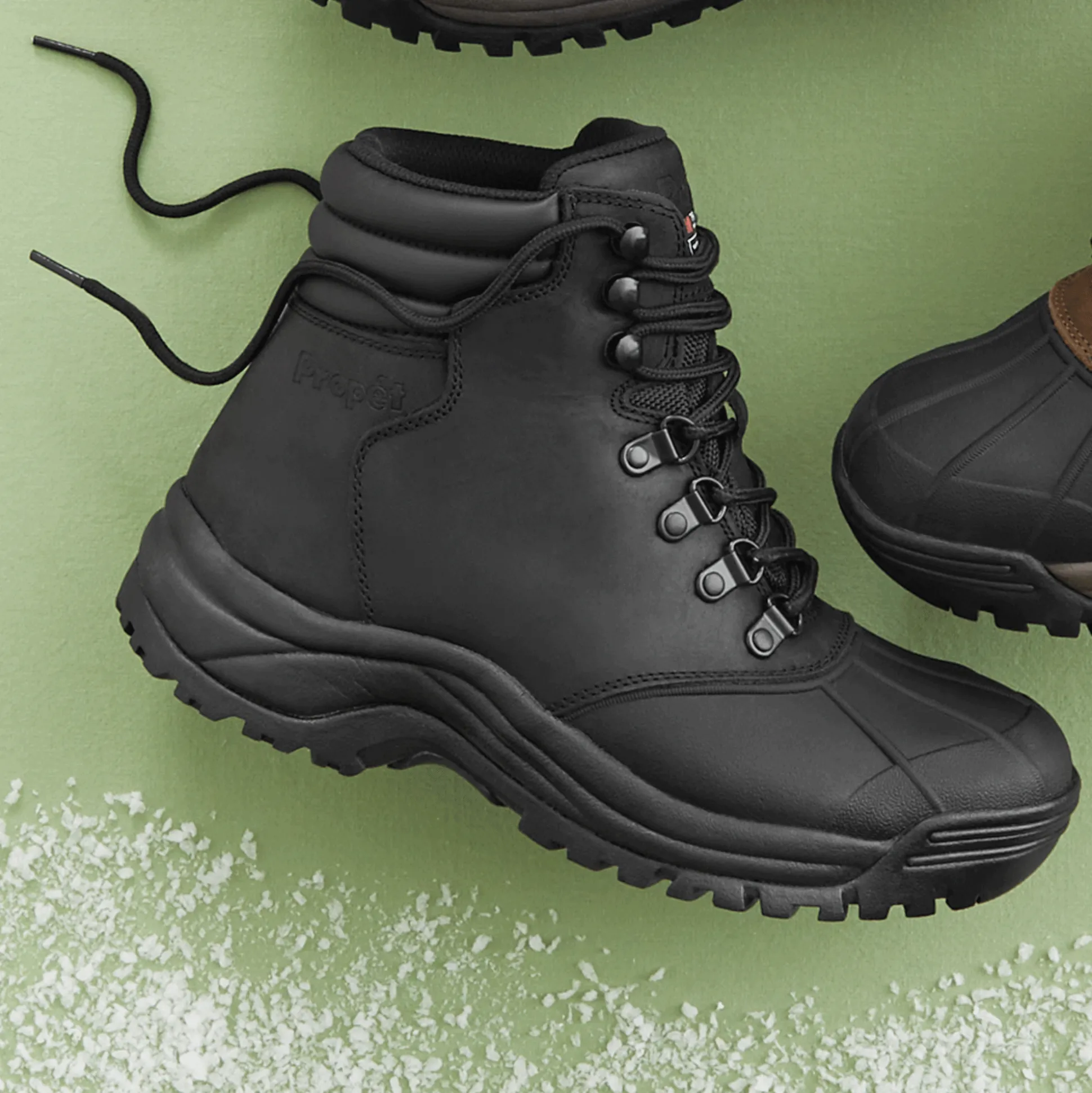 Propet Menís Blizzard Waterproof Mid-Lace Genuine Leather Boot