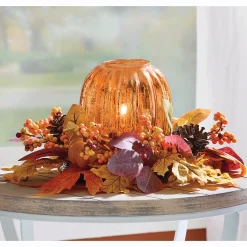 Pumpkin Luminary with Fall Candle Ring