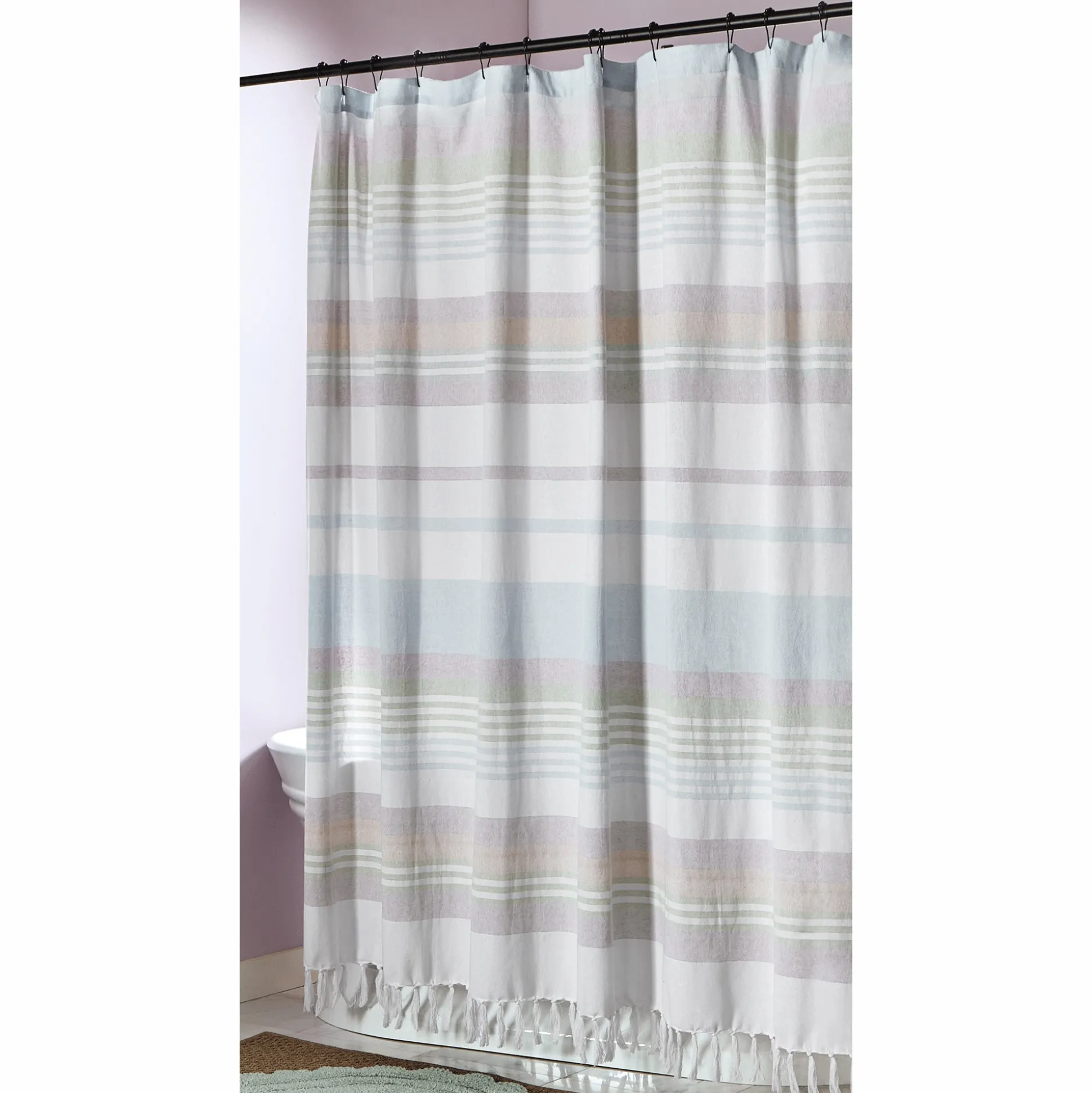 Pure Bliss Striped Shower Curtain