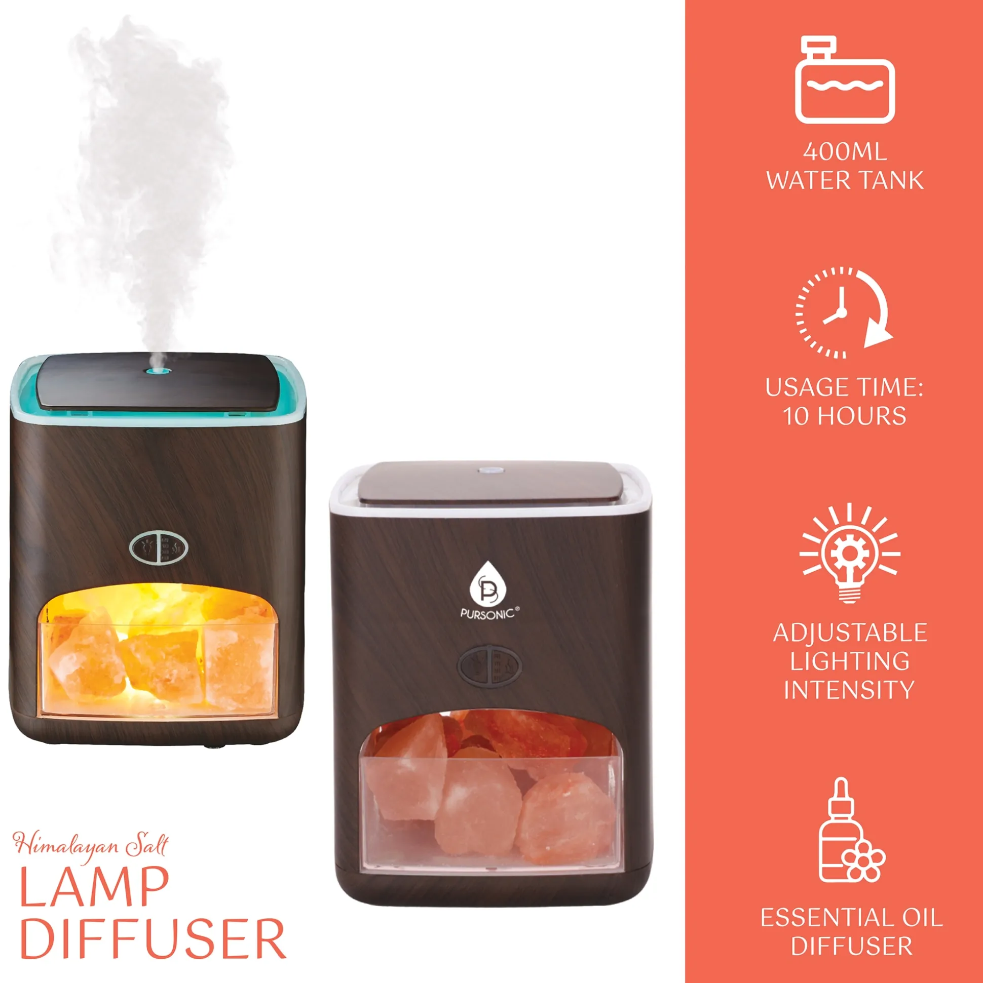 Pursonic Himalayan Salt Lamp Diffuser