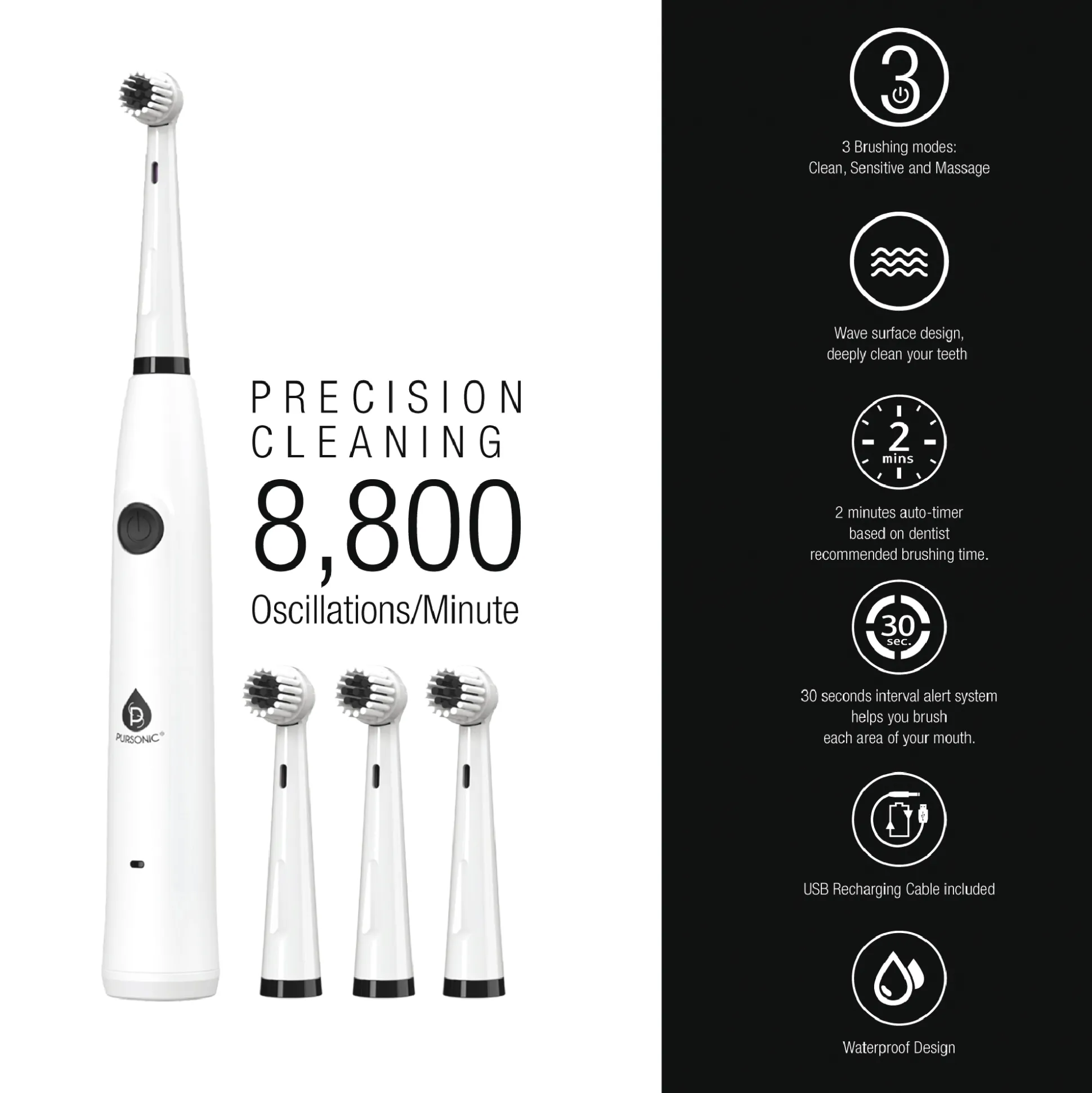 Pursonic Rechargeable Electric Toothbrush