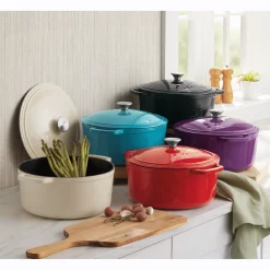 7-Quart Enameled Cast Iron Casserole with Lid