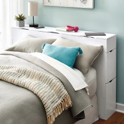 Queen Headboard-Style Powered Storage Cabinet