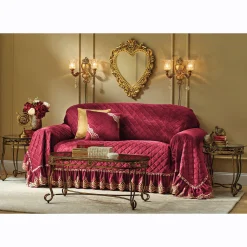 Quilted Velvet Furniture Throw