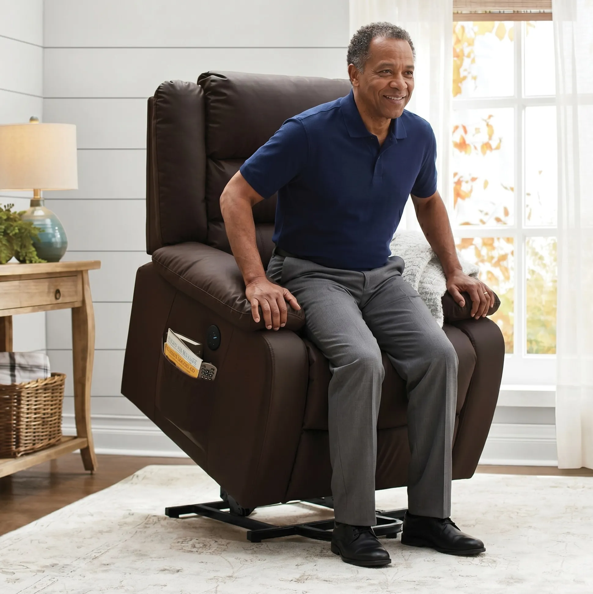 Raleigh Powered Lift Recliner with Heat & Massage