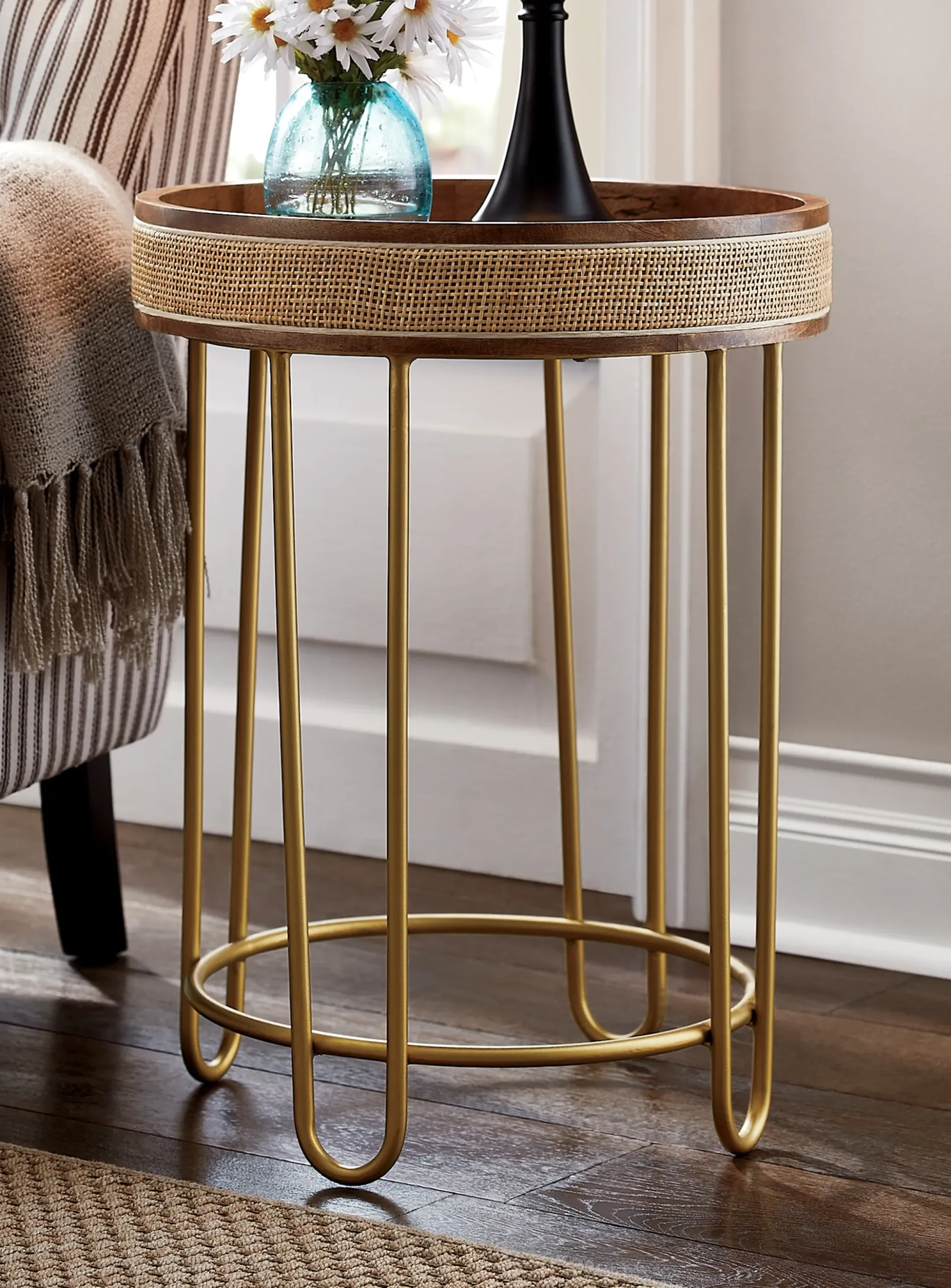 Rattan End Table