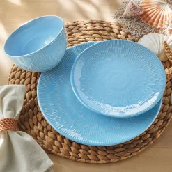 Reactive Glaze 12-Piece Dinnerware Set