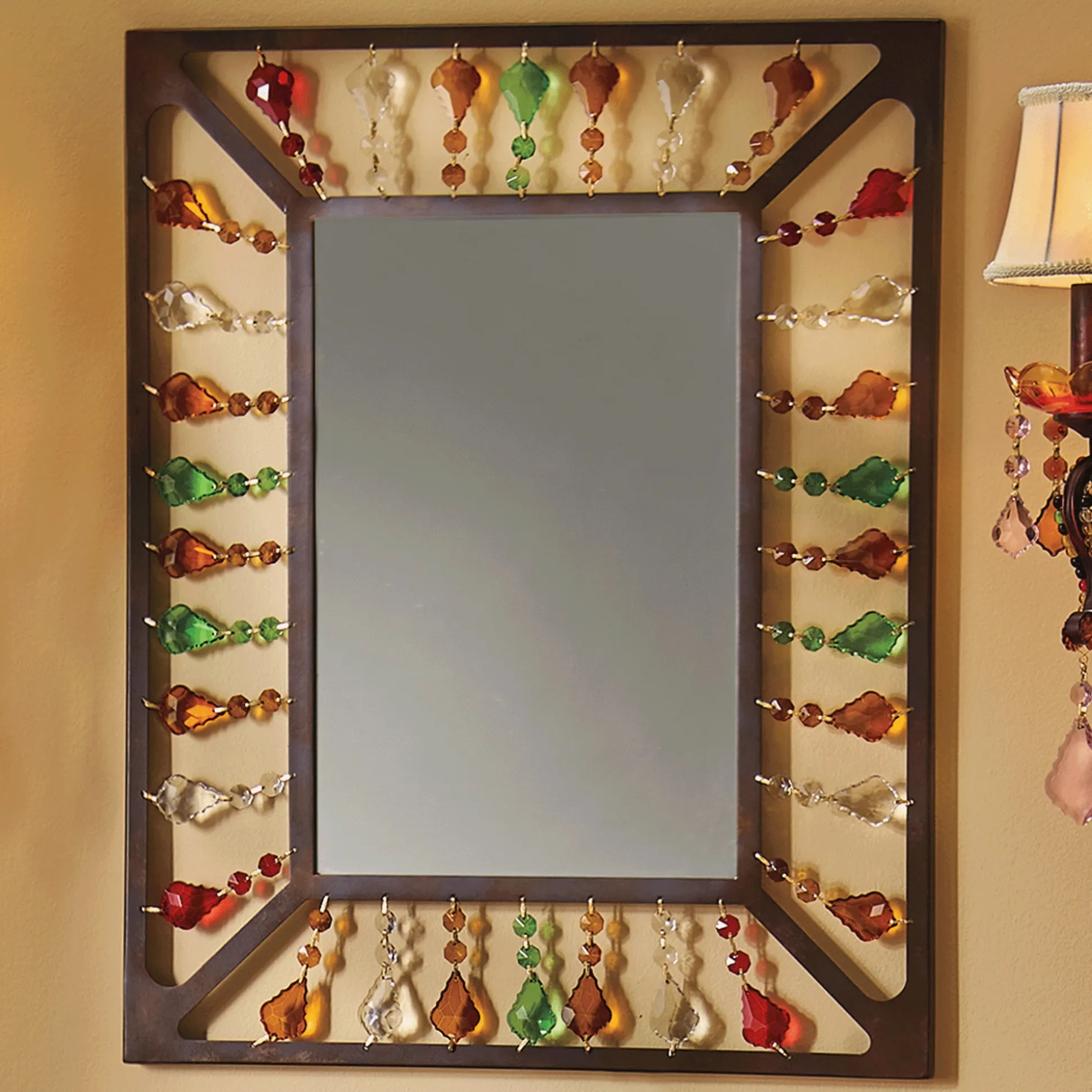 Rectangle Gem Burst Mirror