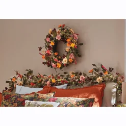 Red And Pink Daisy Fall Floral Garland