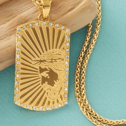 Religious Dog Tag Pendant